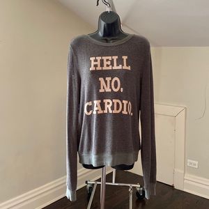 WILDFOX Hell No Cardio Baggy Beach Sweatshirt